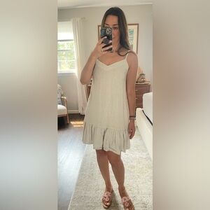 Bellambia Made in Italy Linen Ruffle Dress